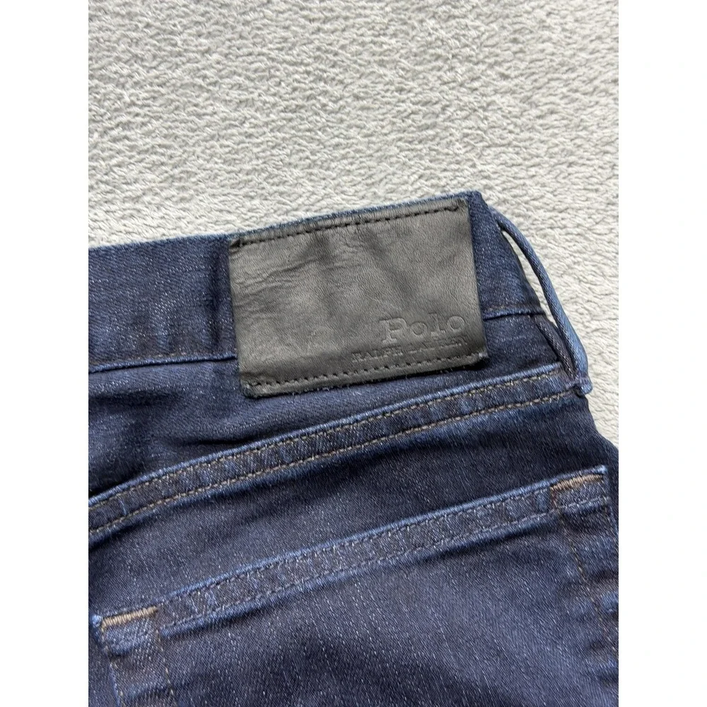 Polo Ralph Lauren Jeans Mens Measured‎ 34x29 Blue Slim Tapered Dark Wash